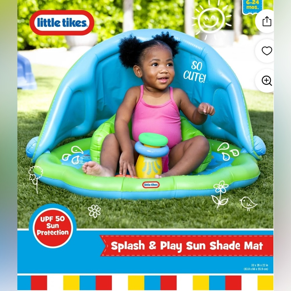 💧 BRAND NEW! Little Tikes Splash & Play Sun Shade Mat 💧 🆕 NWT